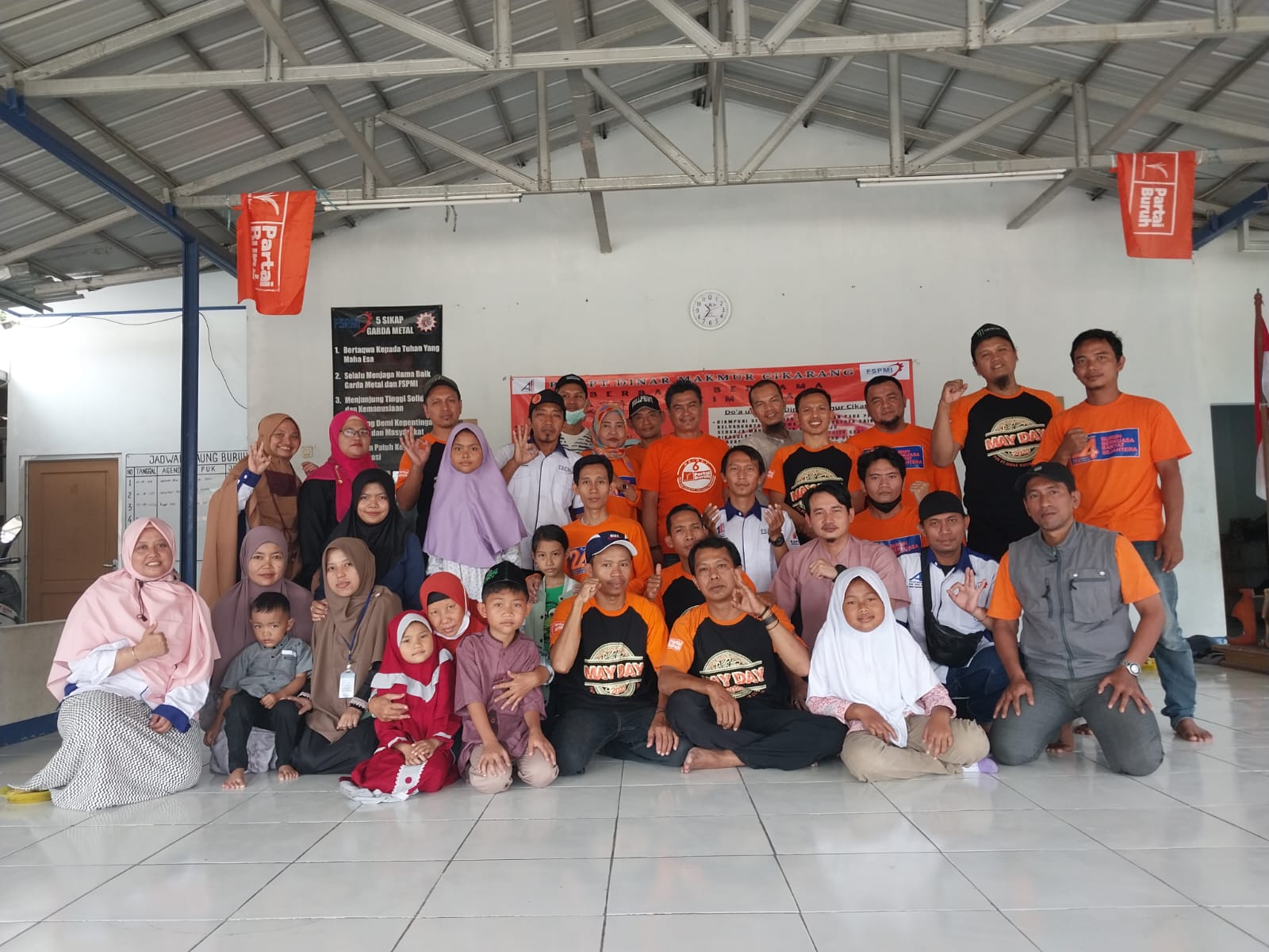 Santunan Anak Yatim dan Konsolidasi Anggota PUK SPAI FSPMI PT. Dinar Makmur Cikarang