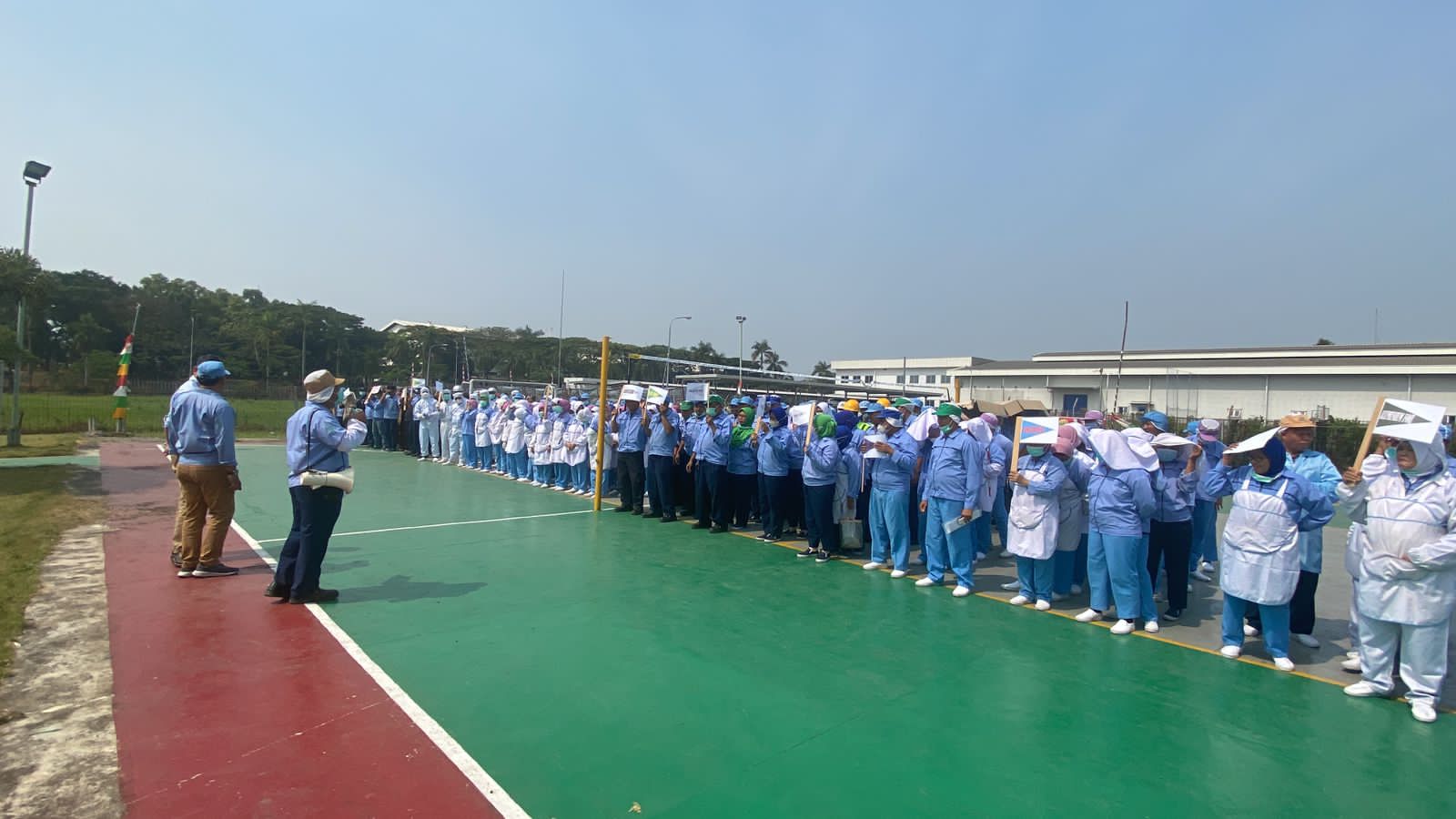 Latih Kesiapsiagaan Karyawan, Tim P2K3 PT. Marsol Gelar Simulasi Evakuasi Gempa Bumi