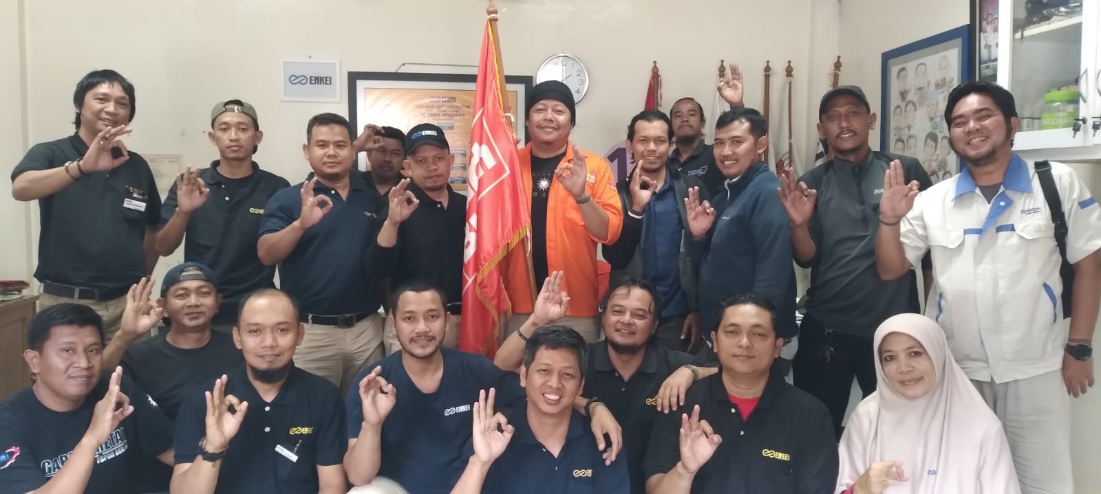 Ketua Beserta Tim Pemenangan Caleg Partai Buruh dari SPAMK FSPMI Kunjungan Kerja ke PUK Enkei