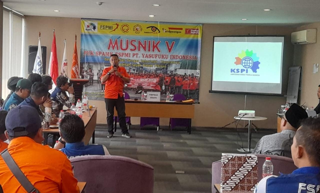 DPD JamkesWatch Kabupaten Bekasi Hadiri Undangan Musnik PUK SPAMK PT Yasufuku Indonesia