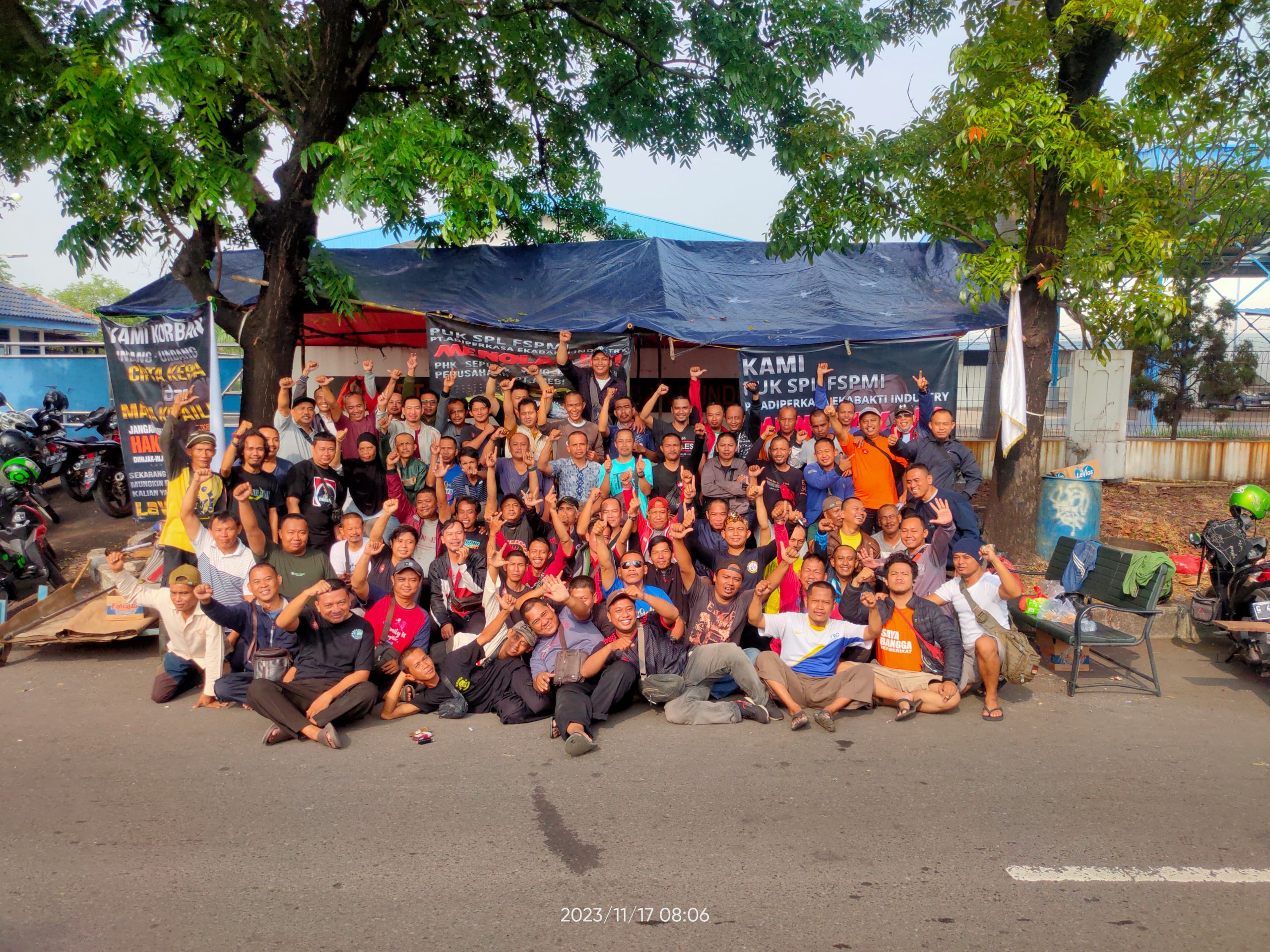 Capai Kesepakatan, Tenda Perjuangan PUK SPL FSPMI Apebi Dibongkar
