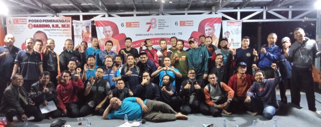 Cuaca Bukan Penghalang Bagi Anggota PUK SPAI FSPMI PT. TTLC Hadiri Konsolidasi