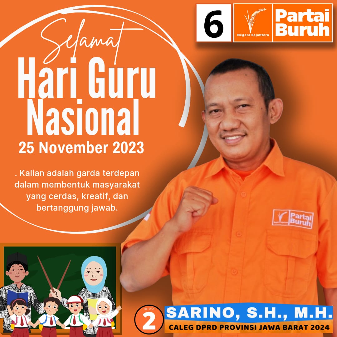Sarino, S.H. M.H : Guru Adalah Garda Terdepan Dalam Membentuk Masyarakat Yang Cerdas, Kreatif, dan Bertanggungjawab