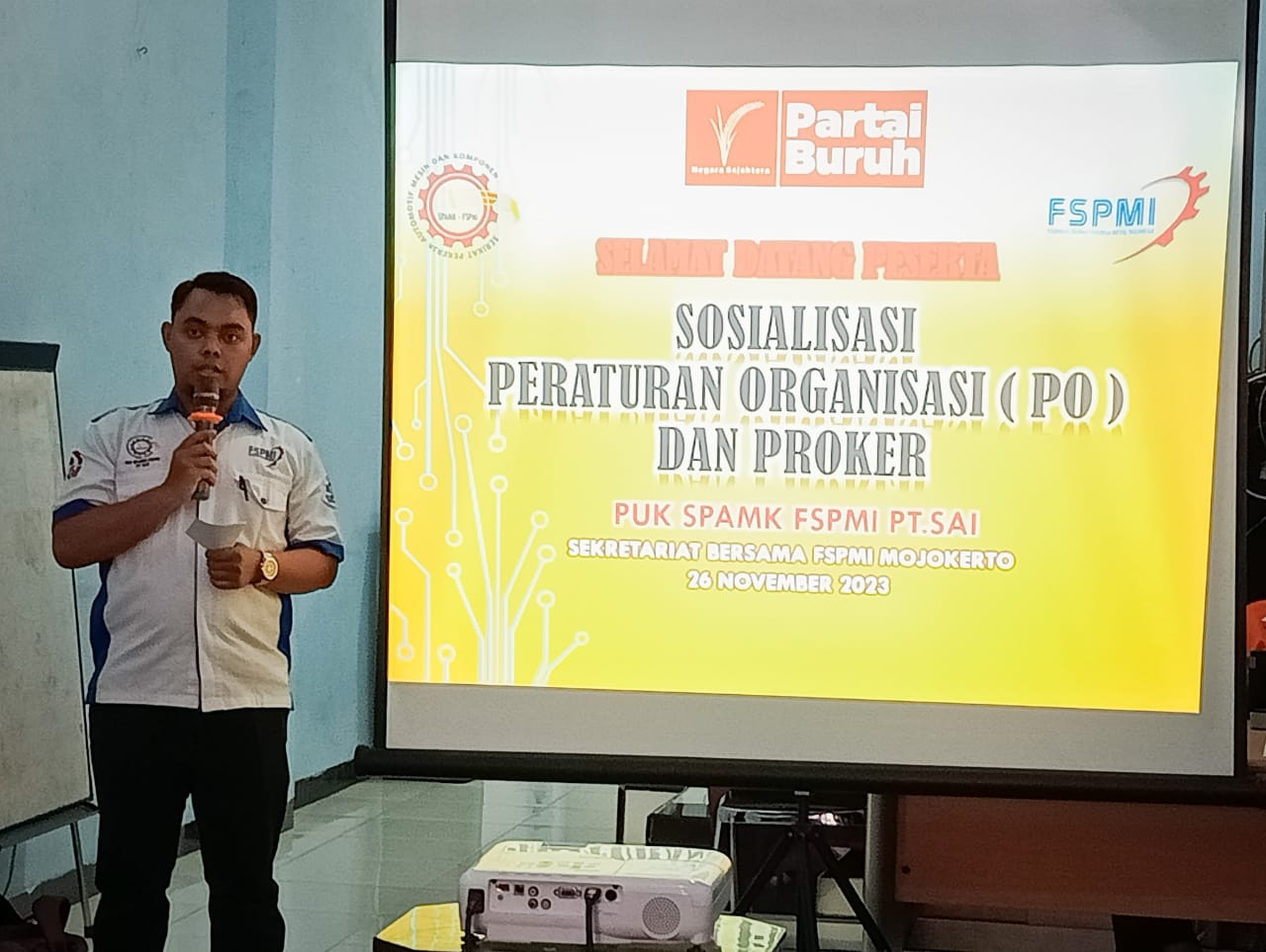 Sosialisasi Peraturan Organisasi PUK SPAMK FSPMI PT. SAI Bersama Anggota