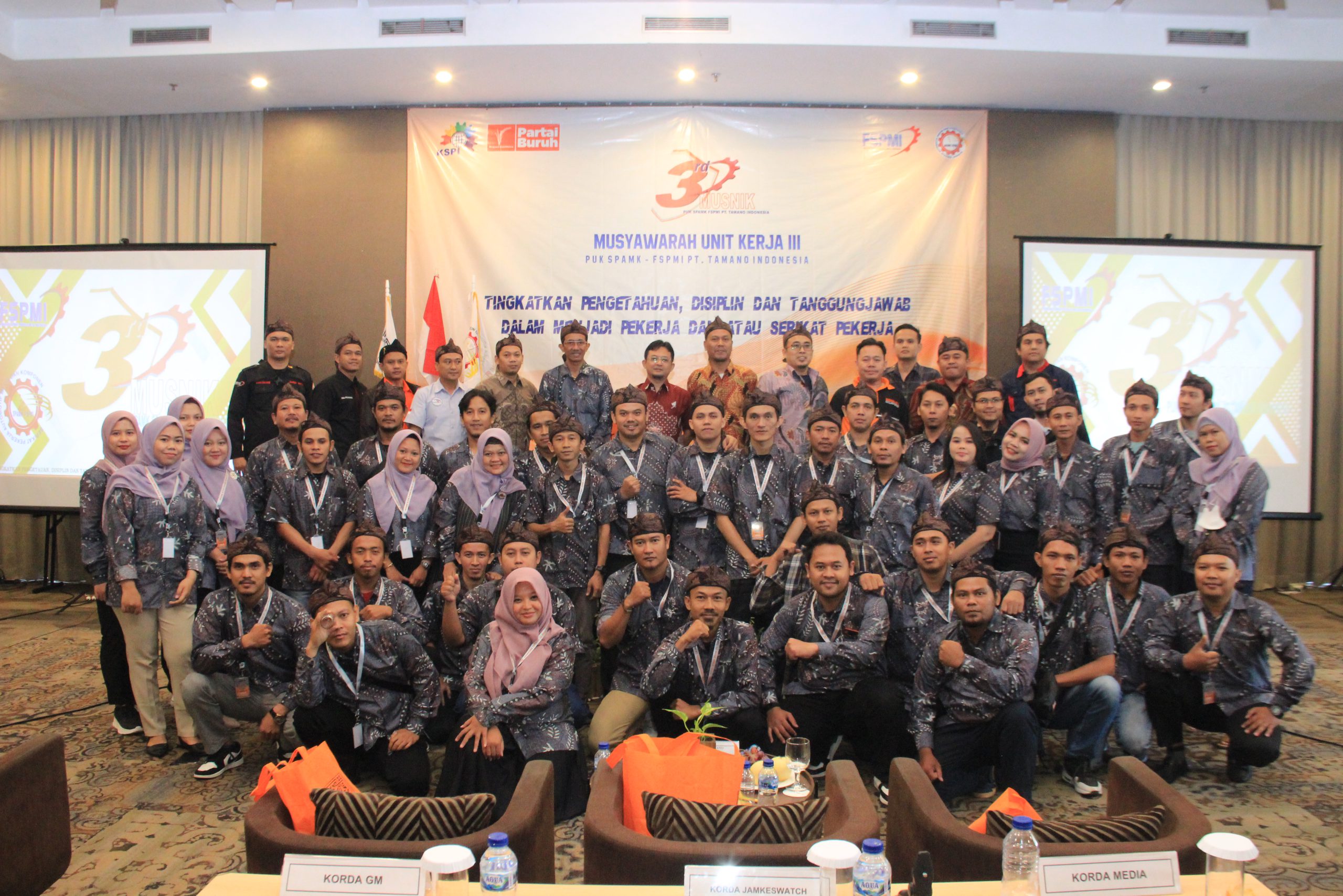 Musnik 3 PUK SPAMK FSPMI PT. Tamano Indonesia : Tingkatkan Pengetahuan, Disiplin dan Tanggungjawab Dalam Menjadi Pekerja atau Serikat Pekerja