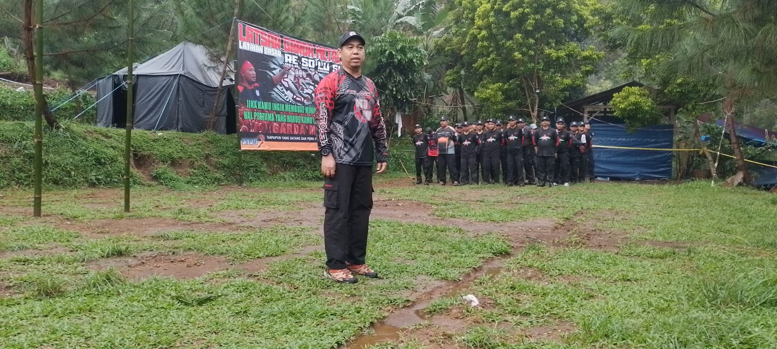 Supriyadi : Berkah Buat Kita Semua Saat Latsar Garda Metal Karawang XII di Guyur Hujan