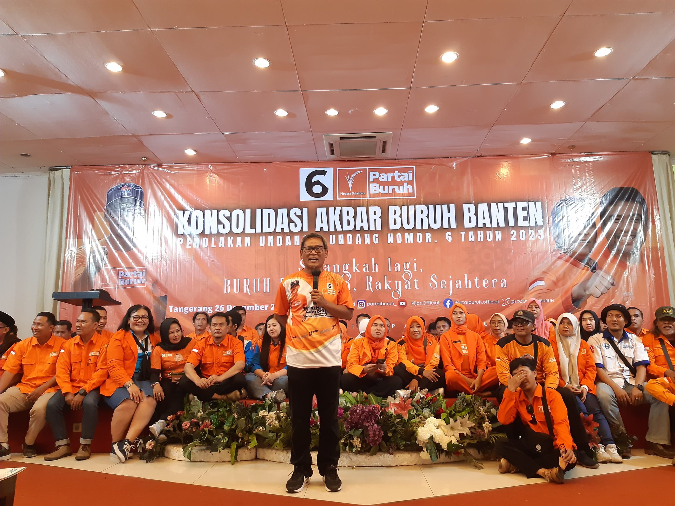 Gelar Konsolidasi Akbar Buruh Banten, Penolakan Undang Undang Nomor 6 tahun 2023