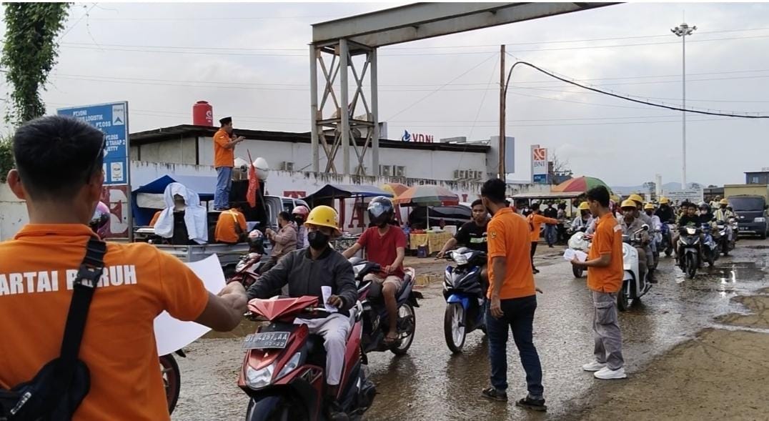 Exco Partai Buruh Kabupaten Konawe Awali Kampanye Terbuka Dengan Berkonvoi