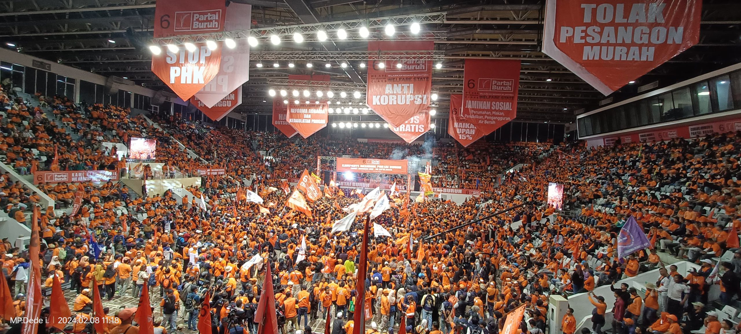 90.000 Buruh Penuhi Istora Senayan, ini yang disampaikan Presiden Partai Buruh