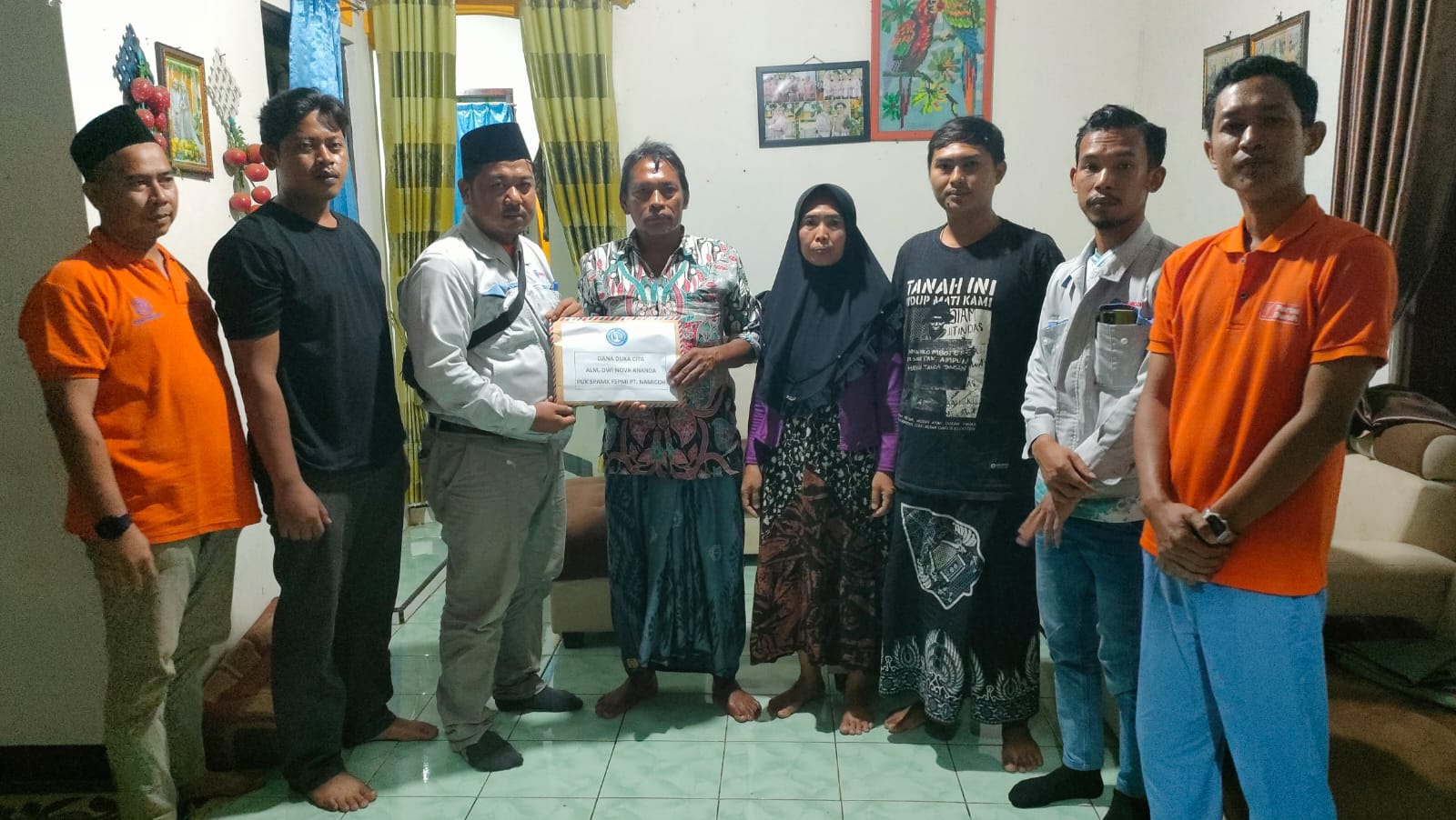 PUK Namicoh Salurkan Donasi kepada Keluarga Anggota yang Meninggal Dunia