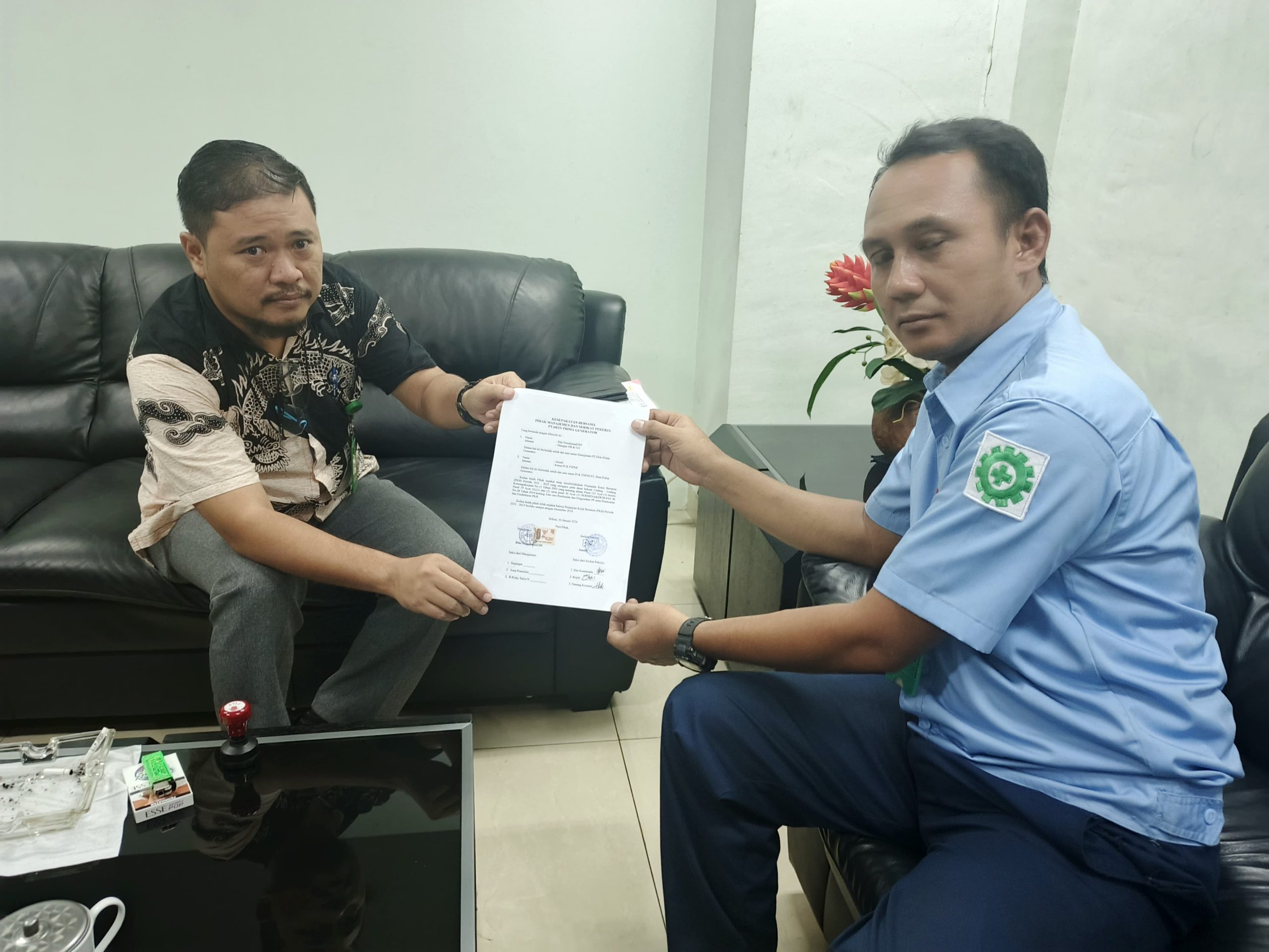 Serikat Pekerja FSPMI dan Manajemen PT. Dein Prima Generator Sepakat Perpanjang Masa Berlaku PKB