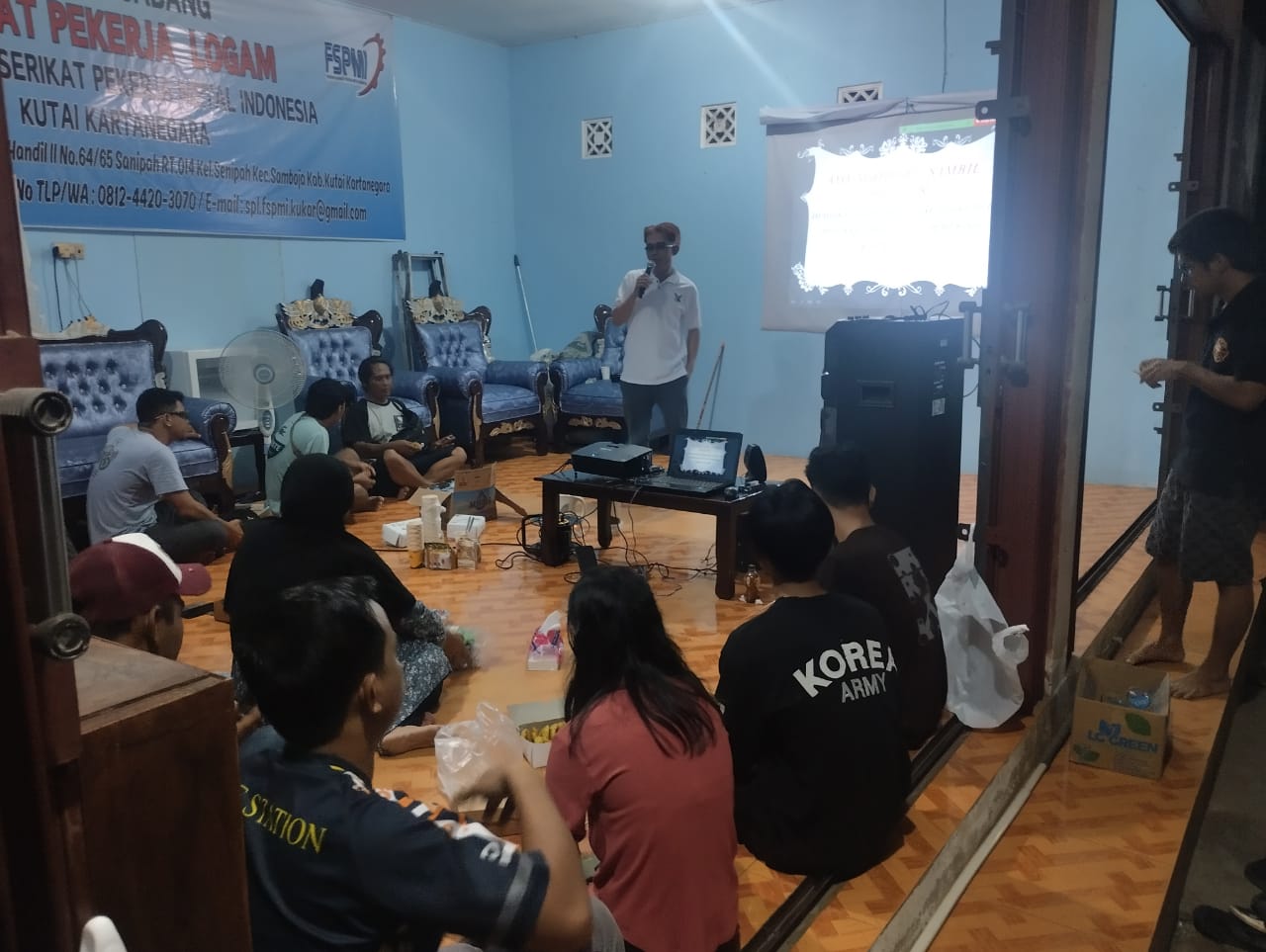 Kopi Darat Menjadi Cara PC SPL FSPMI Kutai Kartanegara Jalin Silahturahmi Dengan Anggota