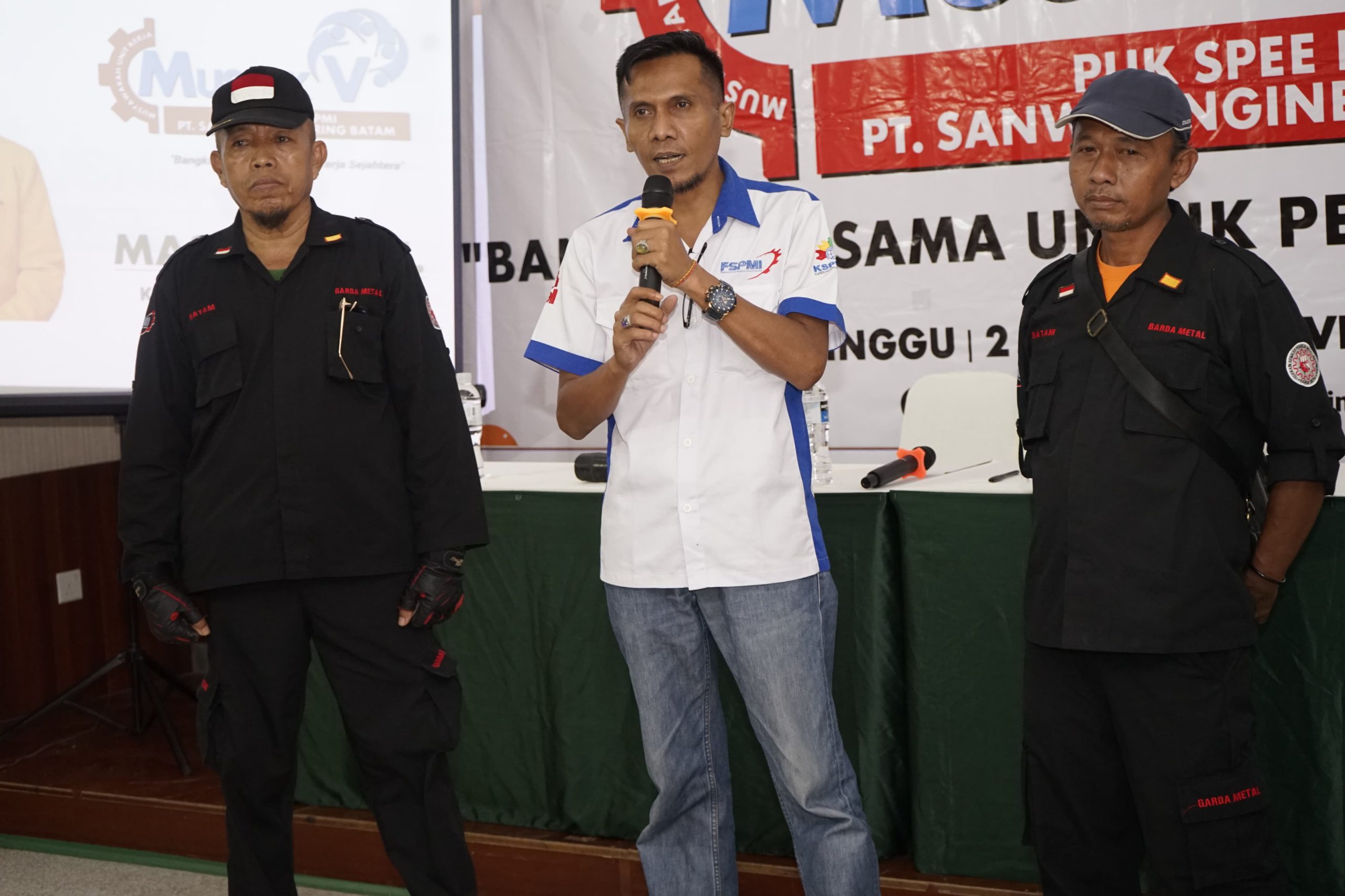 Pesan Ketua PCEE FSPMI Batam dalam Acara Musnik ke 5 PUK SPEE FSPMI PT Sanwa Engineering Batam