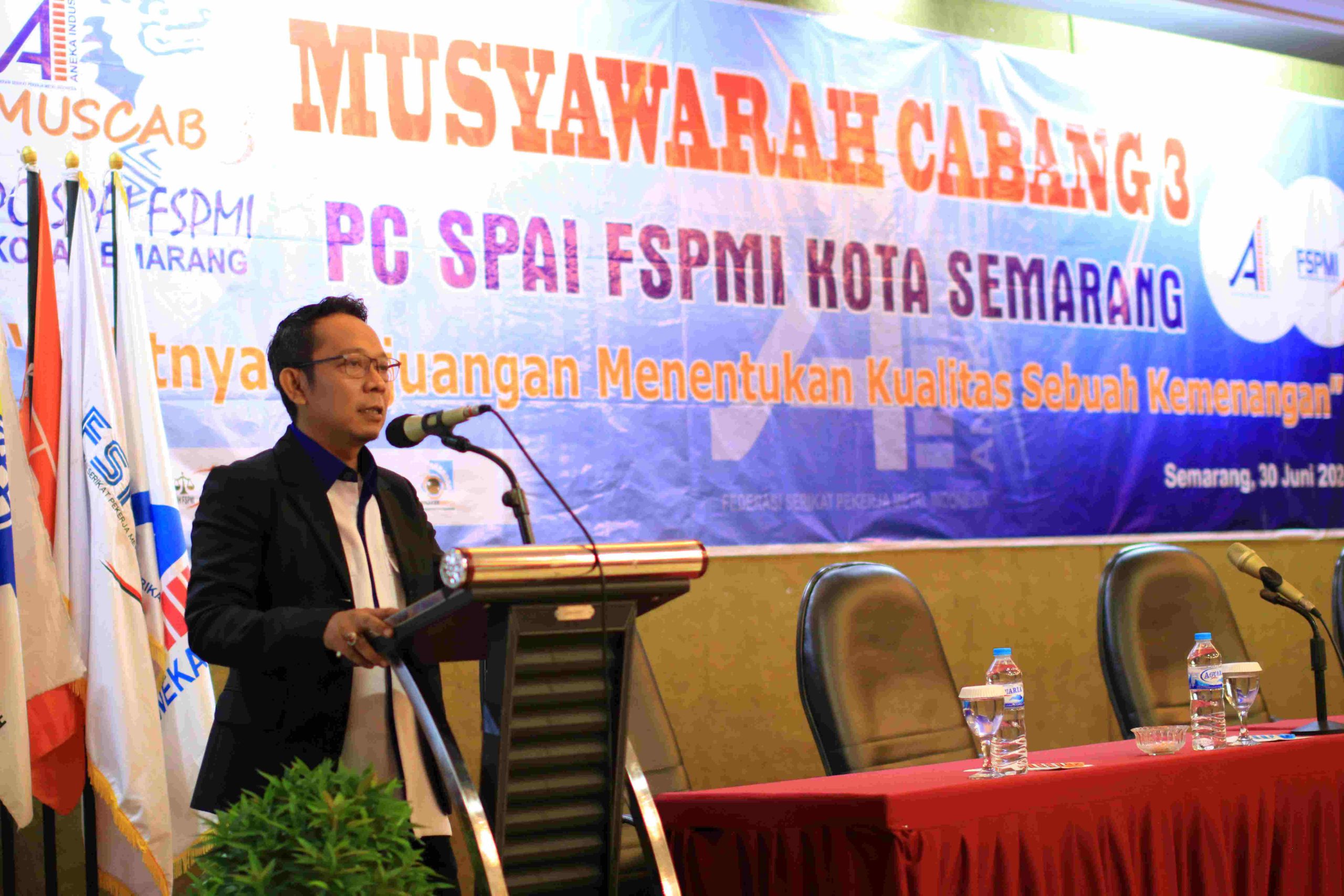 Aulia Hakim Jelaskan Filosofi Tema Muscab 3 PC SPAI FSPMI Kota Semarang