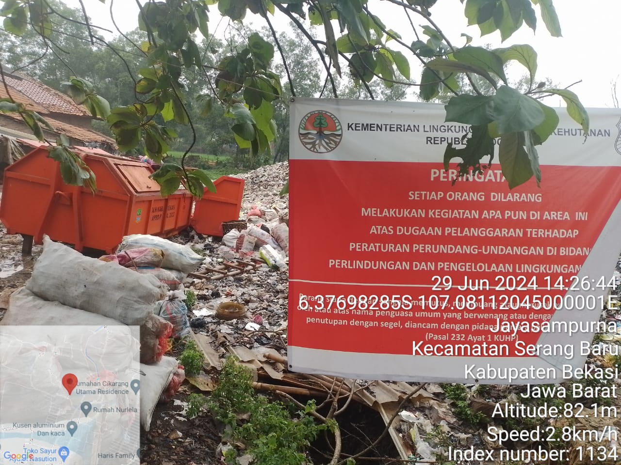 Sudah Disegel Tapi Masih Ada Aktivitas Pembuangan Sampah Ilegal di Serang Baru