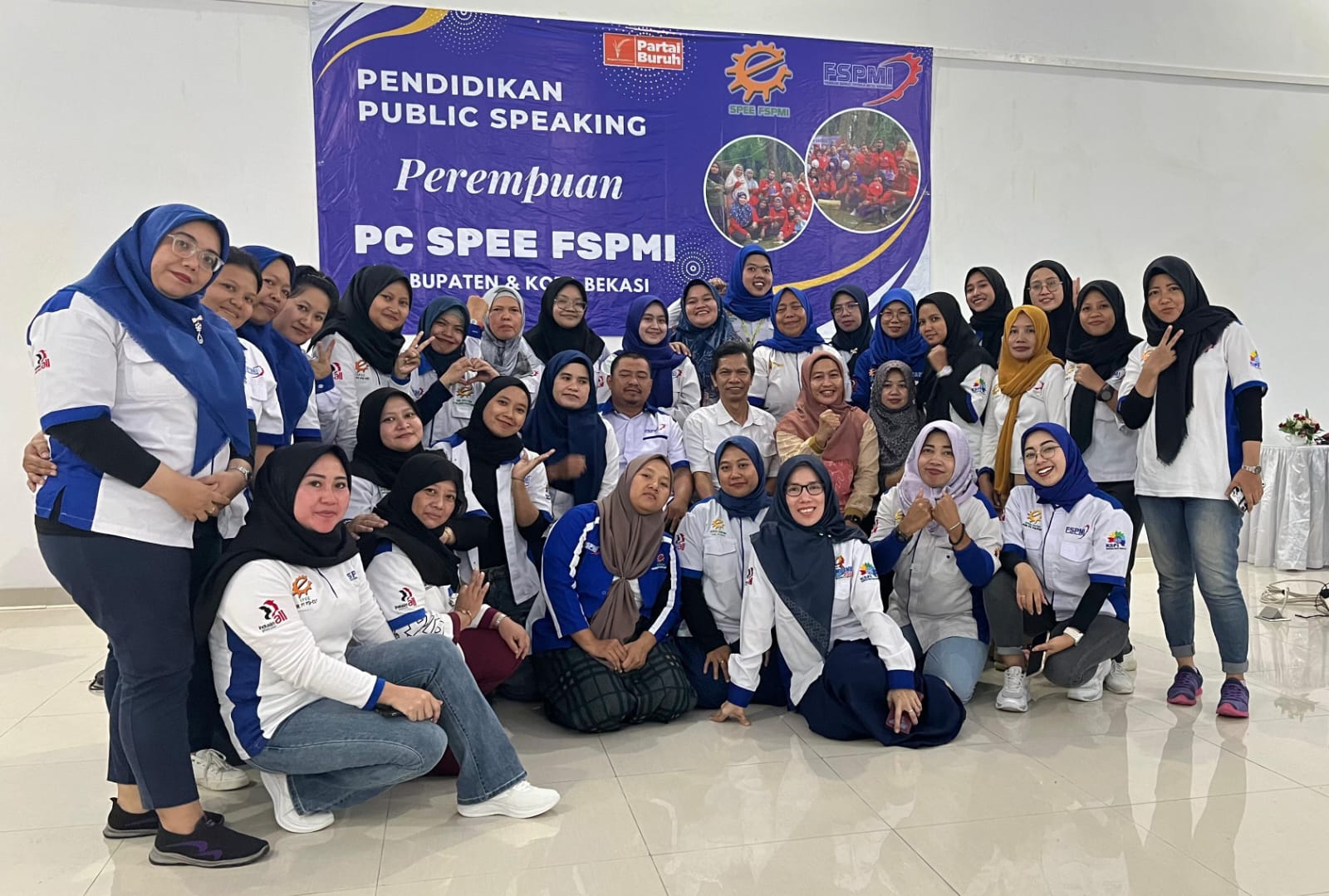 Bidang Perempuan SPEE FSPMI Kab/Kota Bekasi Selenggarakan Pendidikan Publik Speaking