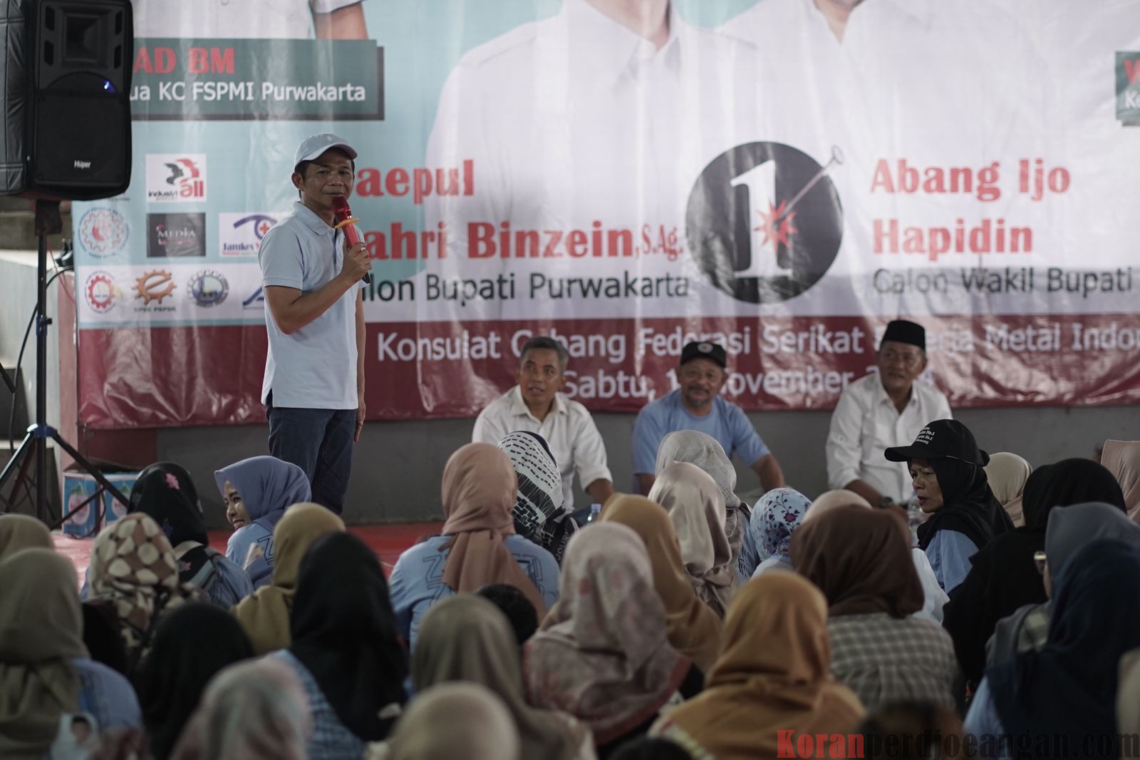 Deklarasi Dukungan kepada Paslon Zeinjo oleh Partai Buruh dan FSPMI Berlangsung Spektakuler