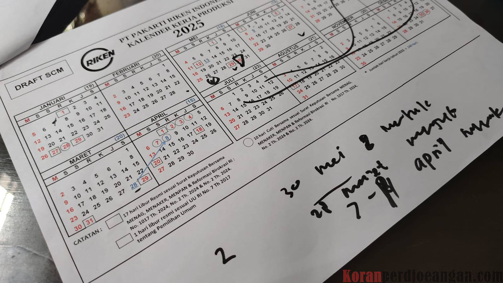 Serikat Pekerja di PT Pakarti Riken Indonesia Susun Draft Kalender Kerja Tahun 2025