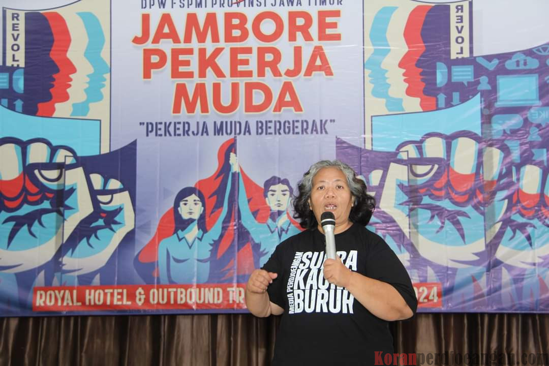 Nani Kusmaeni Tutup Gelaran Jambore Pekerja Muda FSPMI 2024 Jatim Di Trawas