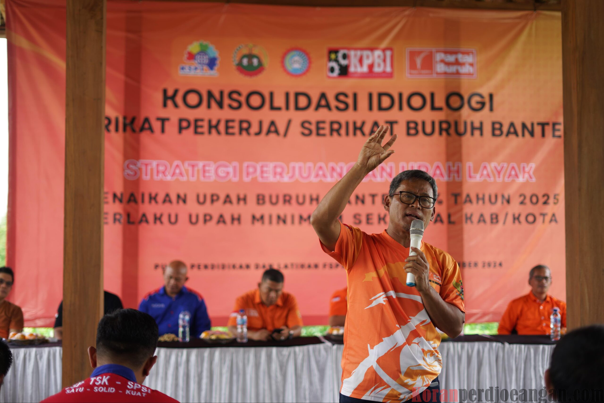 Presiden FSPMI Tegas Instruksikan Kawal Upah dalam Konsolidasi Akbar Buruh Banten