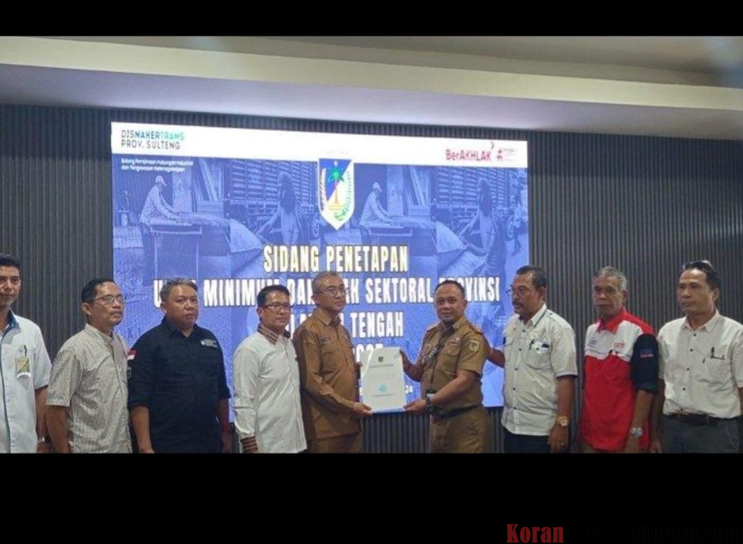 Dewan Pengupahan Usulkan Nilai Kenaikan UMP dan UMSP Sulawesi Tengah 2025