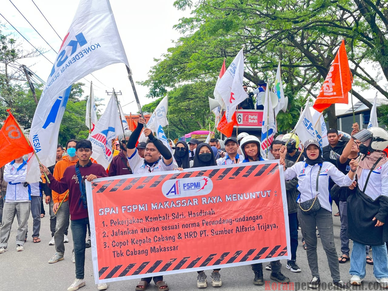 Kecam Arogansi Manajemen Alfamart,Buruh Ancam Mogok Kerja