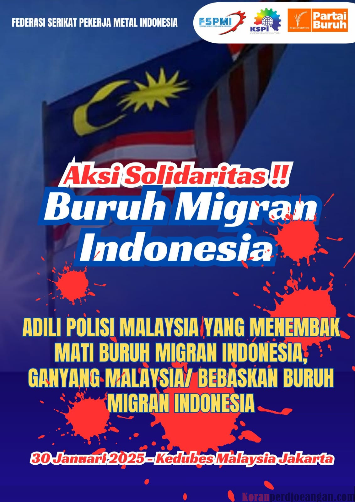 FSPMI Riau Desak Pemerintah Bebaskan Pekerja Migran dan Adili Polisi Malaysia yang Tembak Mati WNI