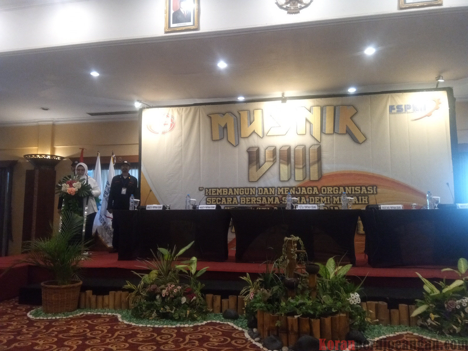 Perwakilan Disnakertrans Purwakarta Bersama Manajemen PT Hino Hadir dalam Musnik Ke-8 PUK SPAMK-FSPMI PT Hino Motors Manufacturing