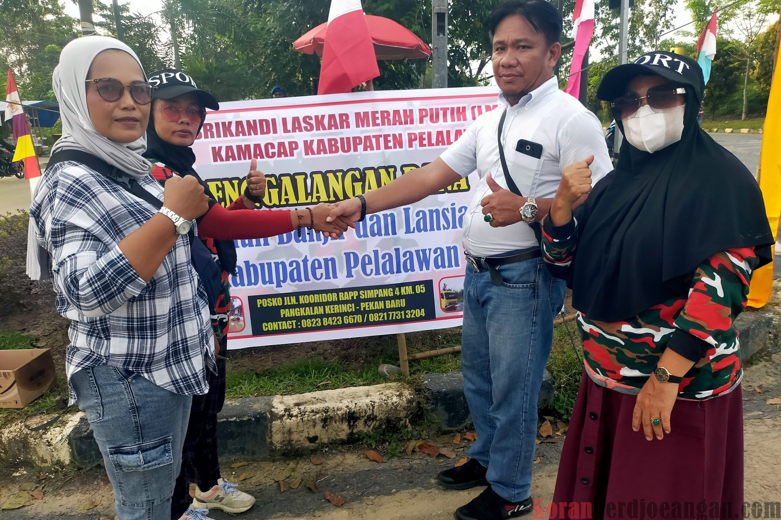 Laskar Merah Putih Pelalawan Gelar Aksi Kemanusiaan, Galang Dana untuk Korban Banjir dan Lansia