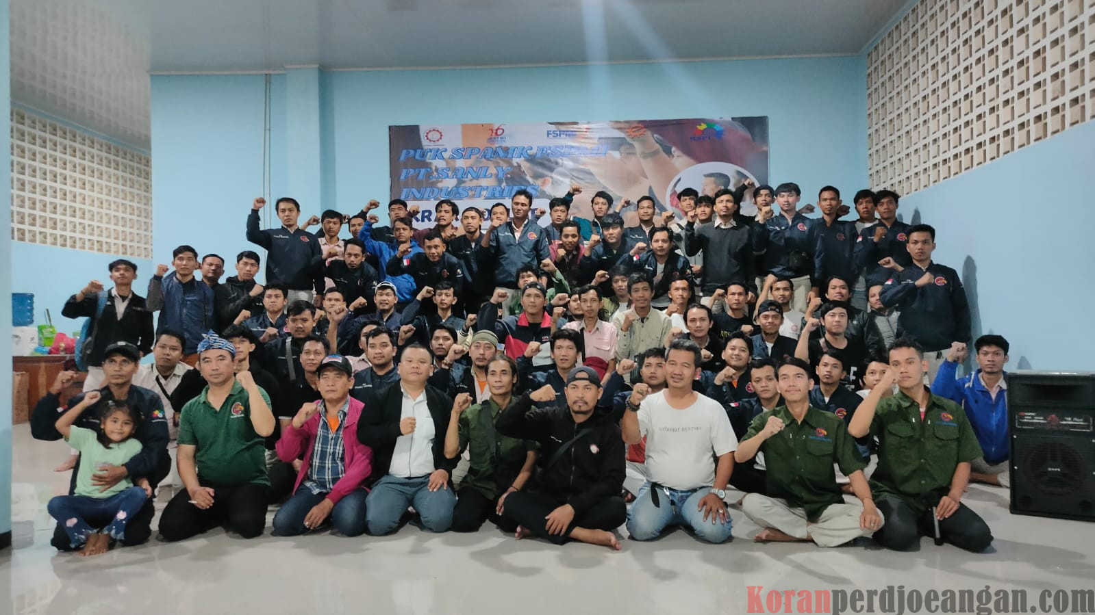 Pengukuhan Korlap PUK SPAMK FSPMI PT. Sanly Industries di New Omah Buruh