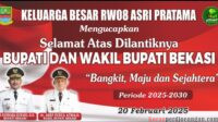 Warga RW 08 Asri Pratama Ucapkan Selamat Atas Dilantiknya Bupati dan Wakil Bupati Bekasi Warga RW 08 Asri Pratama Ucapkan Selamat Atas Dilantiknya Bupati dan Wakil Bupati Bekasi