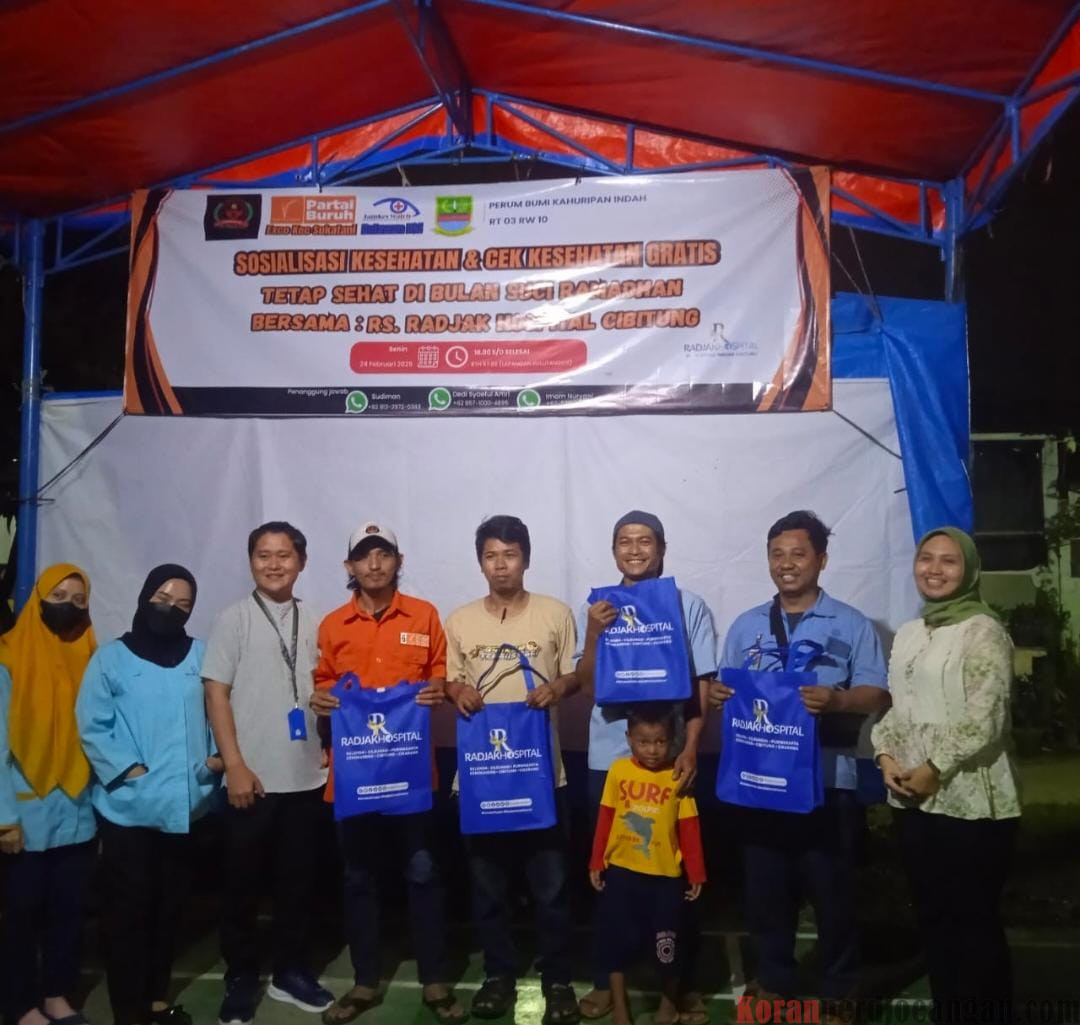 Exco Partai Buruh Kecamatan Sukatani dan RS Radjak Lakukan Sosialisasi dan Cek Kesehatan Gratis