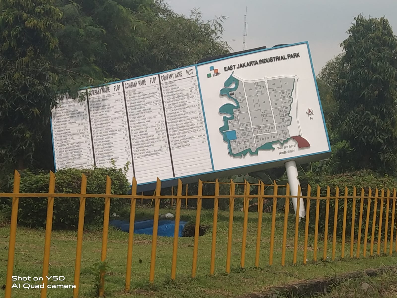 Papan Peta Kawasan EJIP Nyaris Ambruk Akibat Longsor