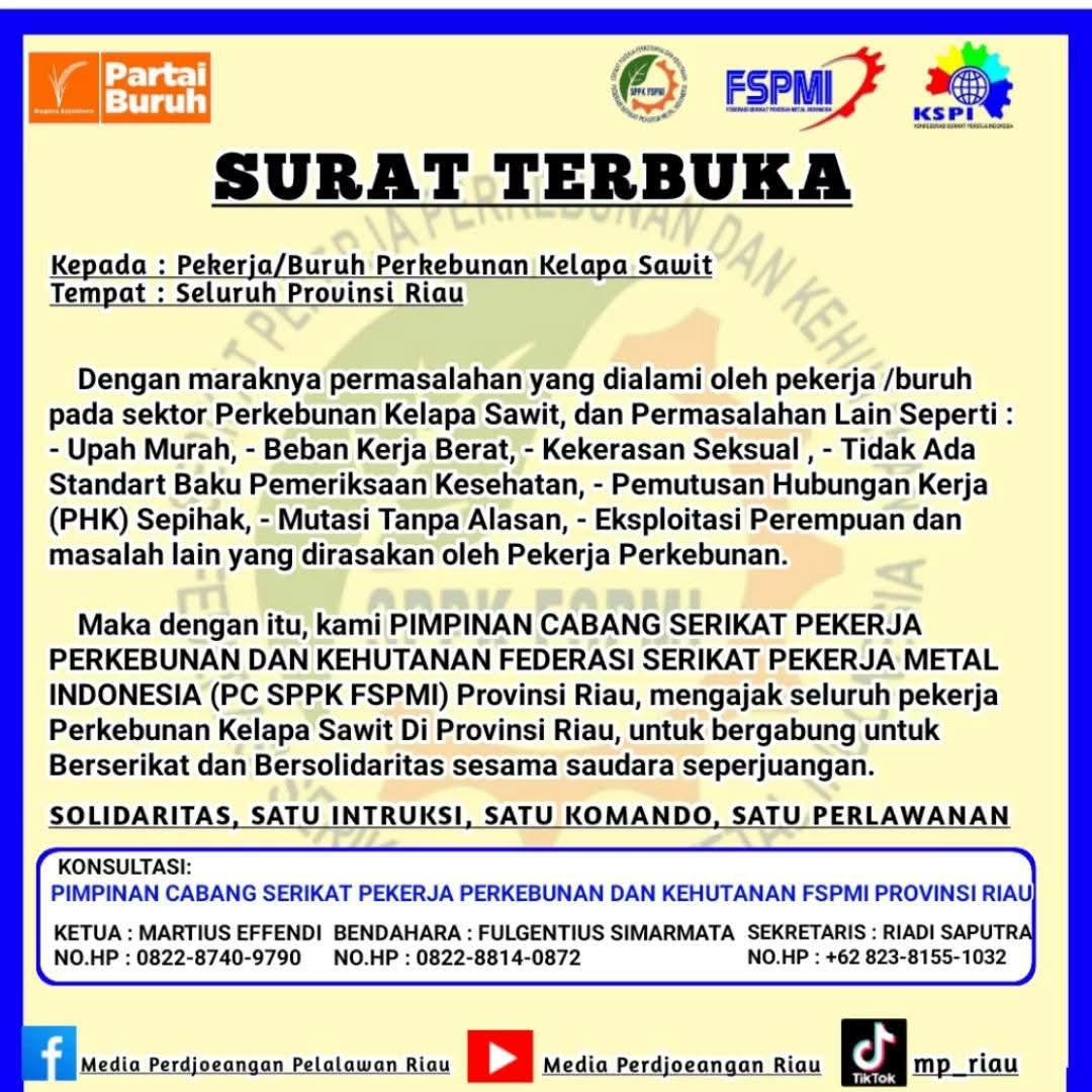 Terbukanya Hati Buruh Perkebunan di Riau untuk Berserikat, FSPMI Jadi Motor Perubahan
