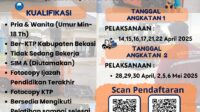 Balai Pelatihan Kerja Kabupaten Bekasi Buka Pelatihan Kerja Gratis