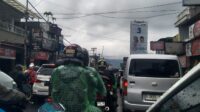 Arus Balik Lebaran 1446 H, Jalur Selatan Macet di Pasar Ciawi Tasikmalaya Arah Gentong