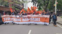 Aksi Buruh di Kantor PBB, Netizen: Solidarity with Gaza from FSPMI union in Indonesia, Free Palestine!