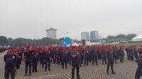HUT Bhayangkara ke-79, Polri Gandeng Garda Metal FSPMI di Monas HUT Bhayangkara ke-79, Polri Gandeng Garda Metal FSPMI di Monas