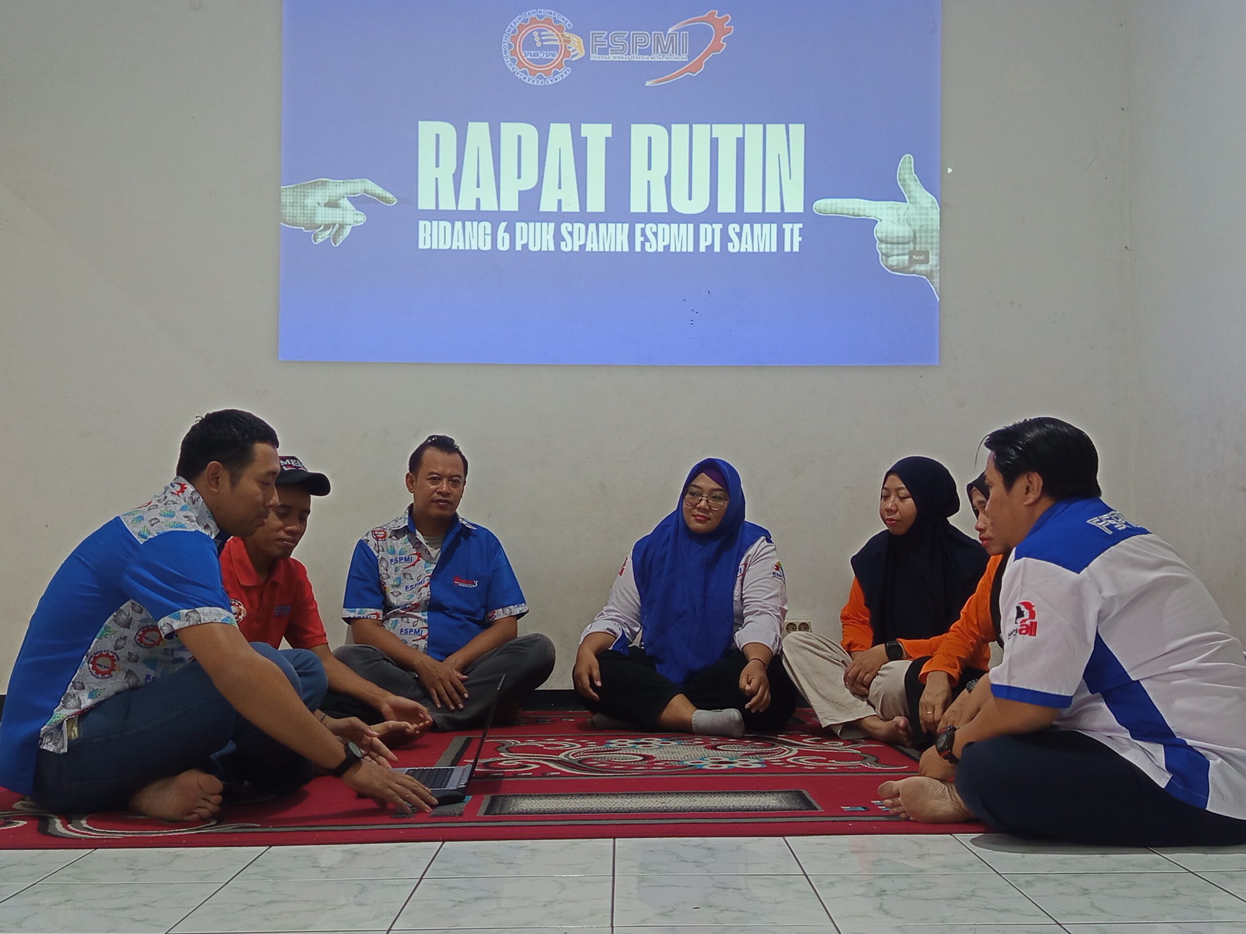 Bidang 6 PUK SPAMK FSPMI PT SAMI TF Gelar Rapat Rutin Perdana di Kantor PC Semarang
