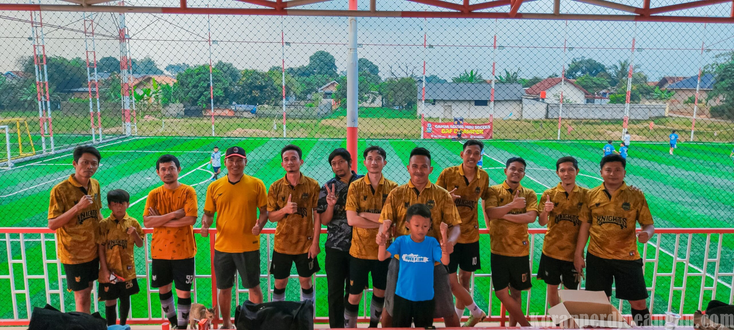 Mini Soccer Metal Knight PT. Saranacentral Bajatama Gelar Laga Persahabatan Lawan GAF Cariu Kotabaru