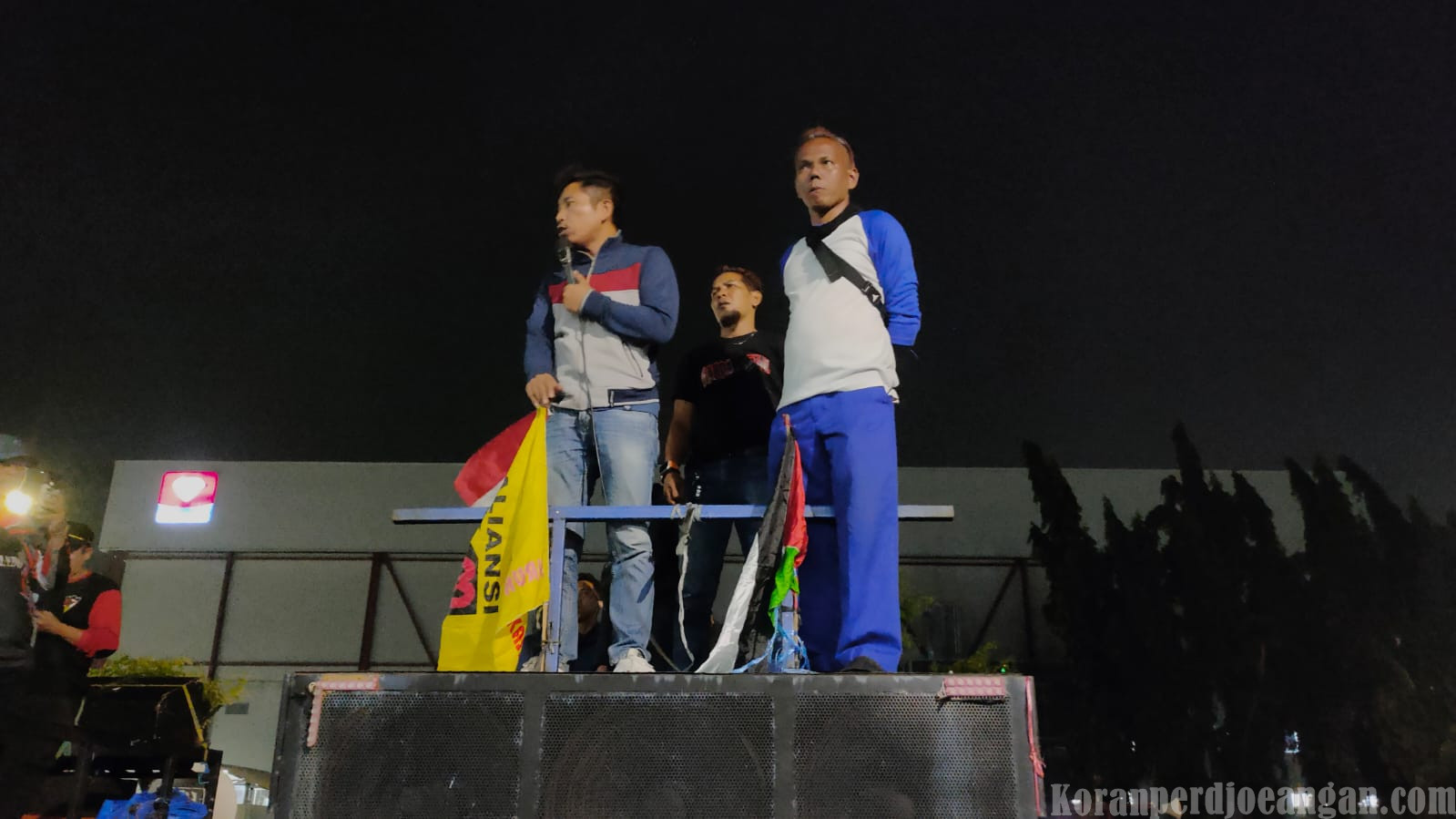 Orasi di Depan Yamaha Music, Ketua DPW FSPMI Jawa Barat Minta Aparat Bertindak Adil