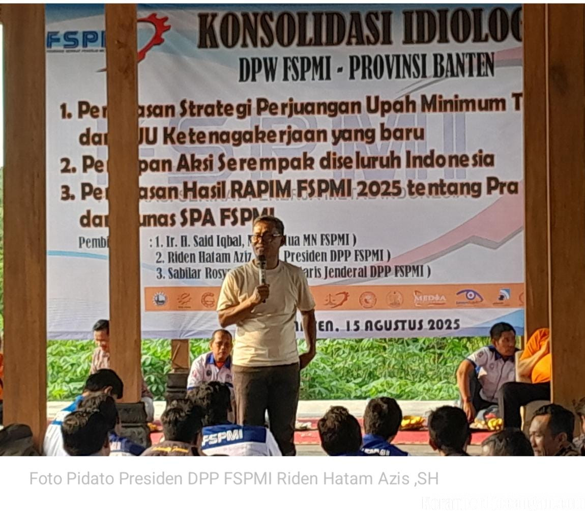 Presiden DPP FSPMI Hadiri Konsolidasi Idiologi di Banten