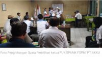 Penghitungan Suara Calon Ketua Serikat Pekerja FSPMI PT AKKU Periode 2025 – 2028