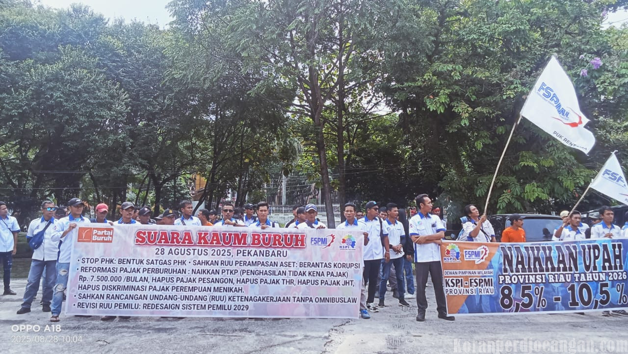 Perjuangan Puk PT. MUP, Dalam Aksi Serentak Buruh Di 38 Provinsi