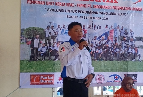 Ketua Serikat Pekerja FSPMI PT Indomarco Prismatama Kabupaten Bogor Tekankan Evaluasi Sebagai Jalan Menuju Perubahan yang Lebih Baik