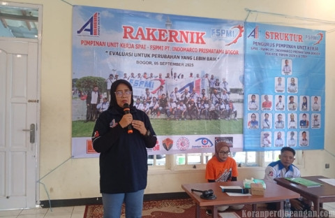 Rakernik PUK SPAI FSPMI PT Indomarco Prismatama Kabupaten Bogor Dibuka dengan Doa untuk Alm. Ketua PUK ke-3, Surfifal Yadi