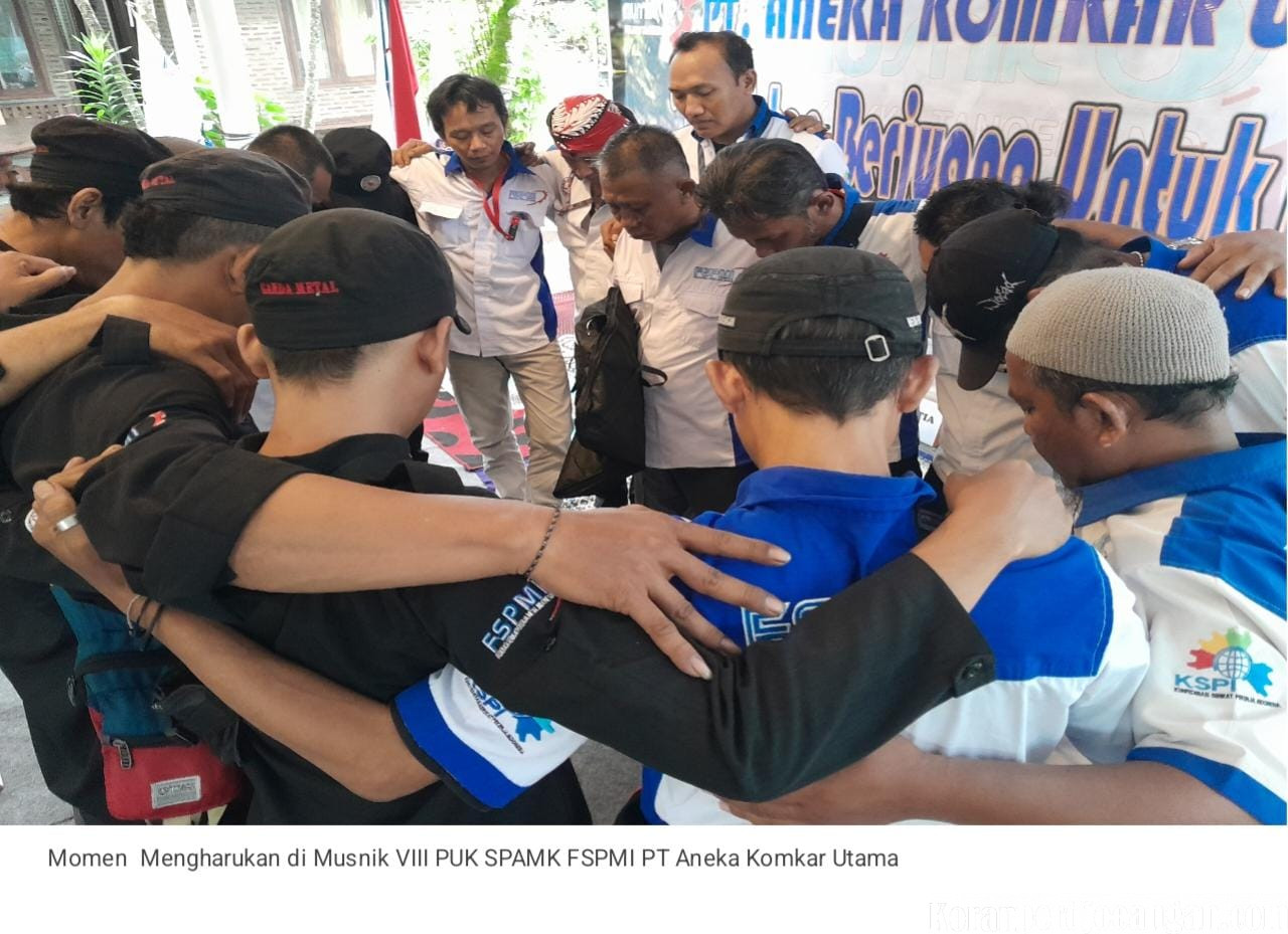 Moment Mengharukan! Di Musnik VIII PUK SPAMK FSPMI PT Aneka Komkar Utama: Penghormatan untuk Sang Panutan Omo