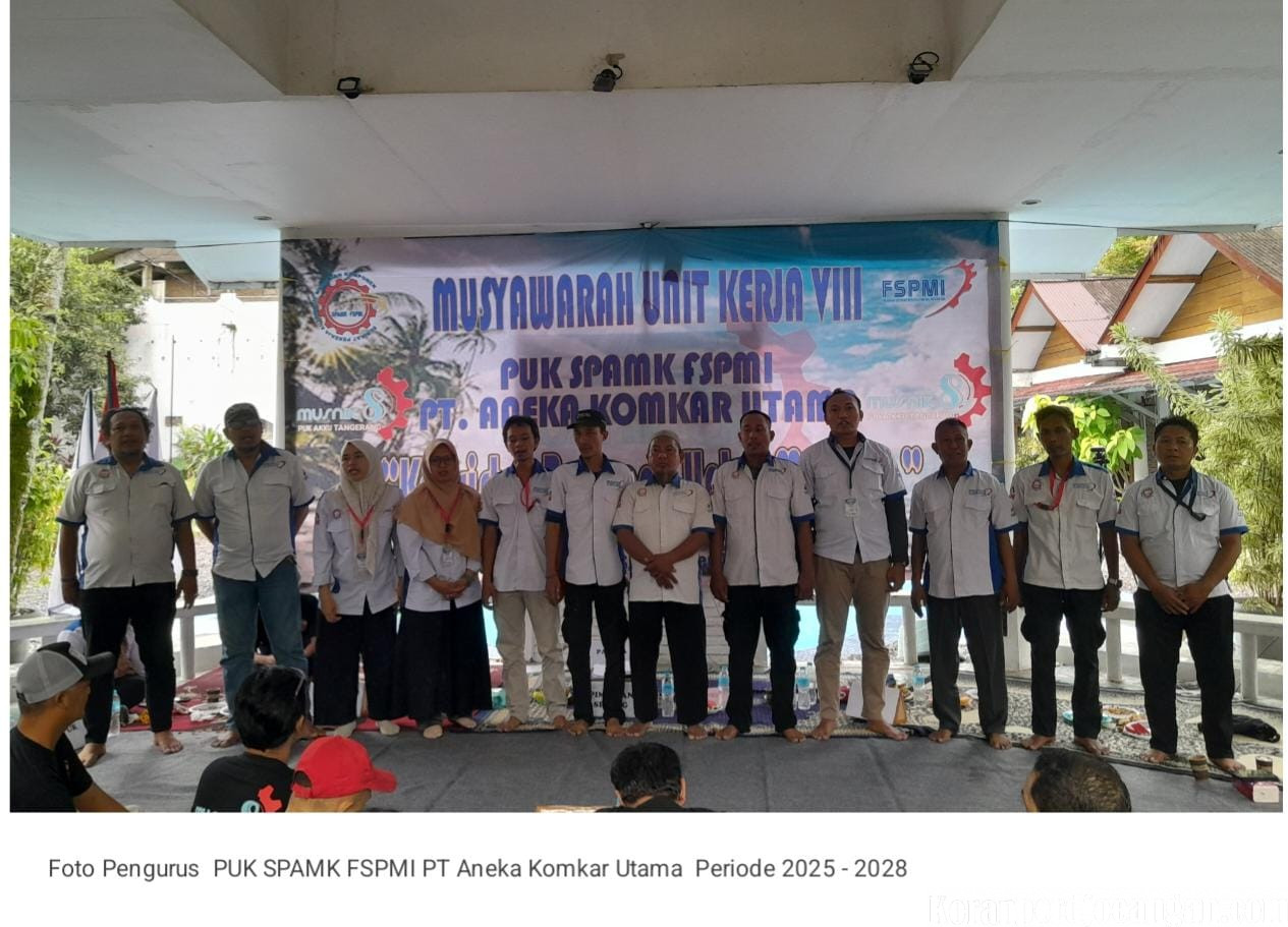 Endi Yusnindar Resmi Pimpin PUK SPAMK FSPMI PT Aneka Komkar Utama Periode 2025–2028