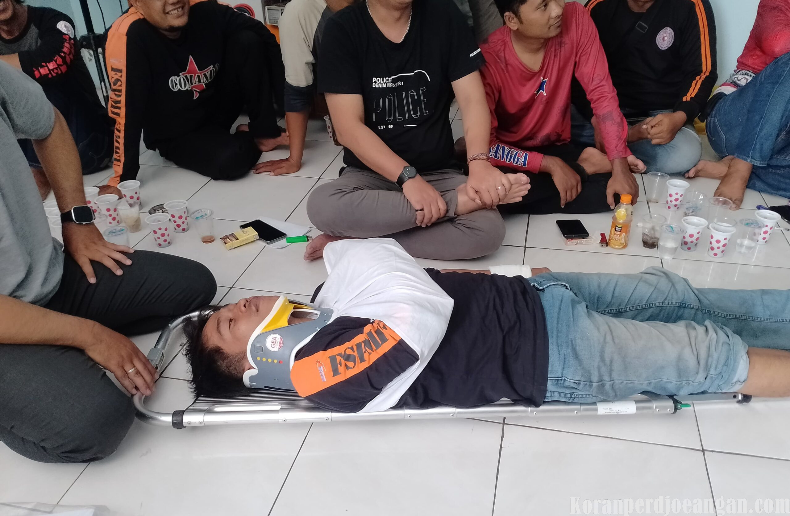 Panitia Latsar GM XII FSPMI Jawa Timur Ikuti Pelatihan Pertolongan Pertama Pada Kecelakaan (P3K)