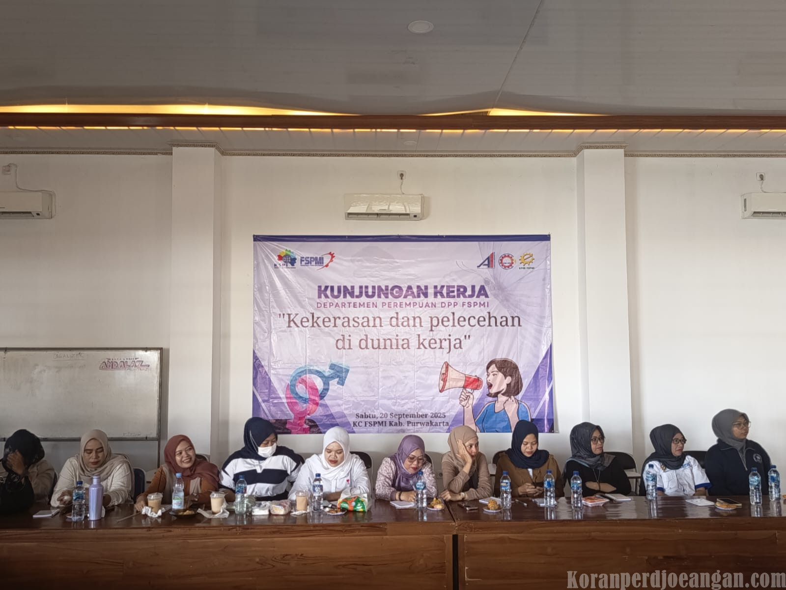 Soroti Isu Kekerasan dan Pelecehan di Dunia Kerja, Departemen Perempuan DPP FSPMI Gelar Kunjungan Kerja